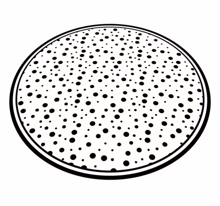 Tapete vinílico minimalista bolinhas pretas - TenStickers