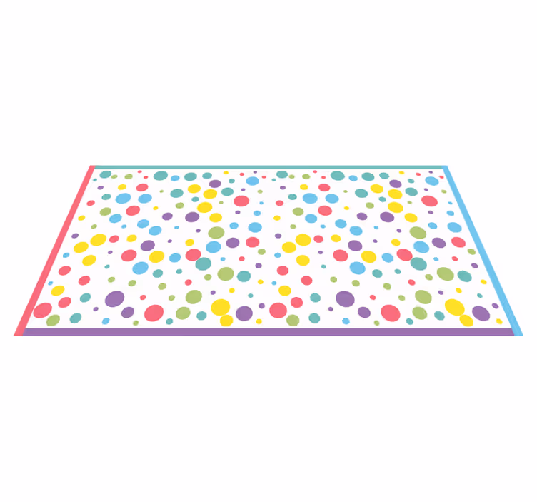 Tapete em vinil infantil pontos coloridos e lúdicos - TenStickers