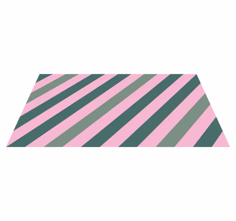 Tapete vinílico hall de entrada listras diagonais rosa - TenStickers
