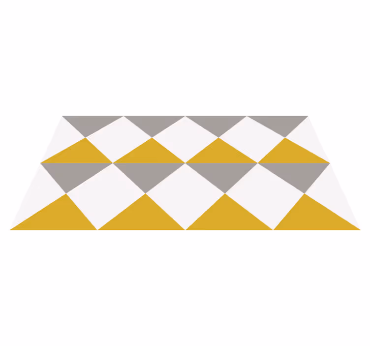 Tapete vinílico geométricas diamantes cinza e amarelos - TenStickers