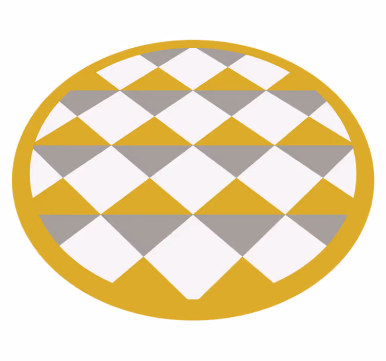 Tapete vinílico geométricas círculo com padrão de diamante - TenStickers