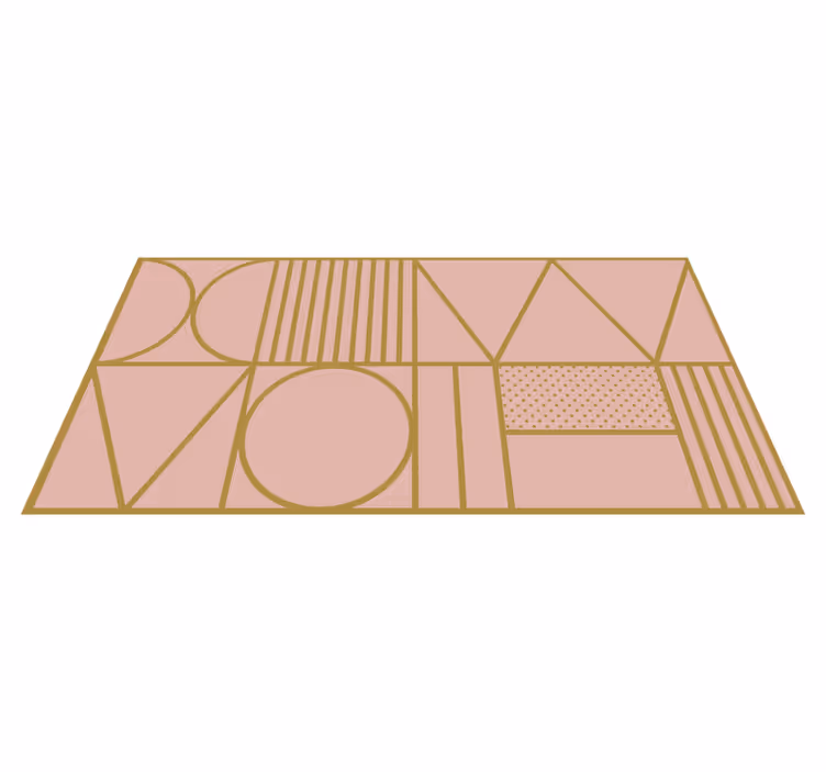 Tapete vinílico minimalista figuras geométricas - TenStickers