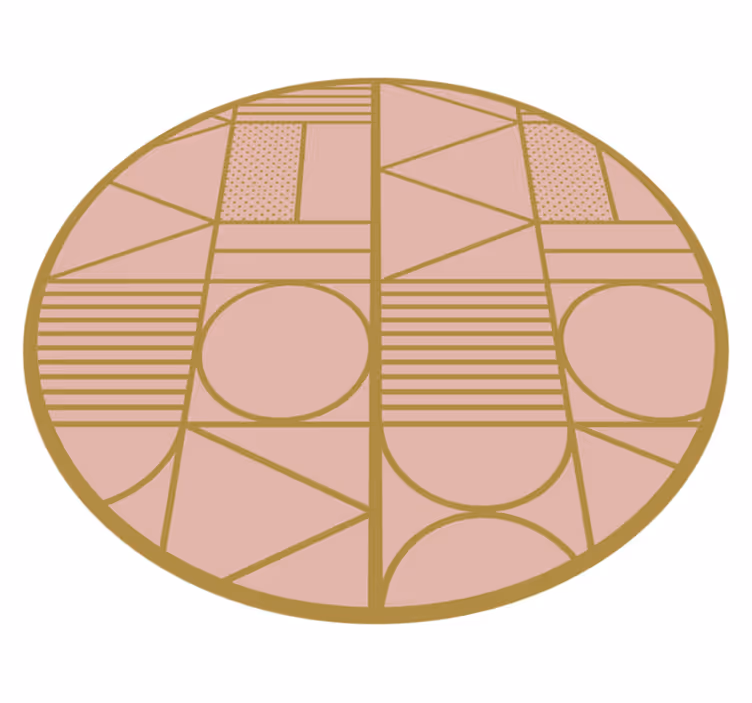 Tapete vinílico geométricas motivo rosa - TenStickers