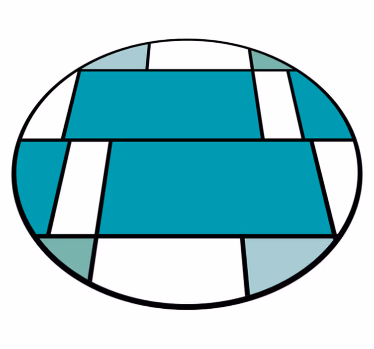 Tapete vinílico moderno com motivo geométrico turquesa - TenStickers