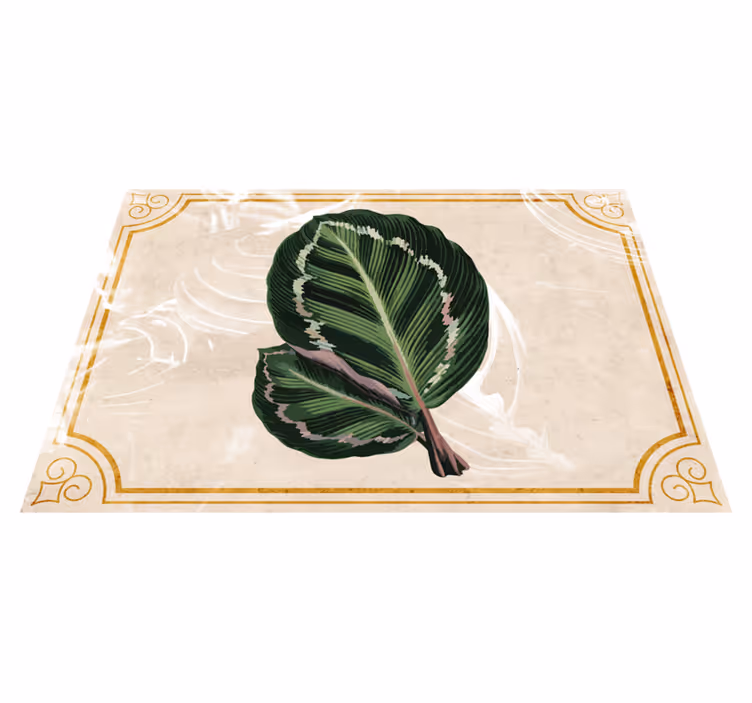 Tapete vinílico natureza elegância com motivo de folha - TenStickers