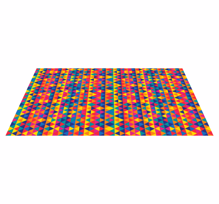 Tapete vinílico geométricas padrão de triângulos coloridos - TenStickers