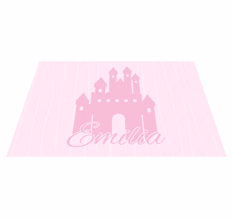 Tapete vinílico com nome castelo da princesa - TenStickers
