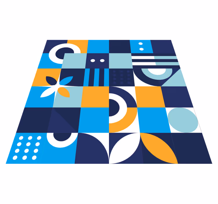 Tapete vinílico azulejos formas coloridas geométricas - TenStickers