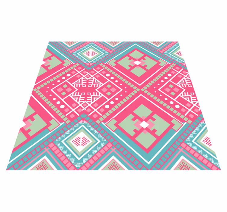 Tapete vinílico etnicas motivo tribal rosa - TenStickers
