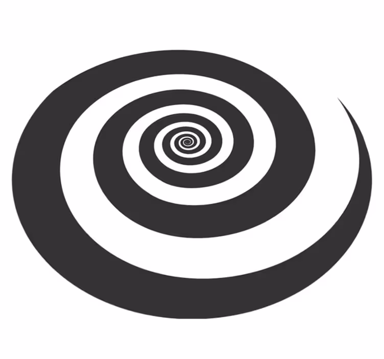 Tapete vinílico geométricas padrão espiral - TenStickers