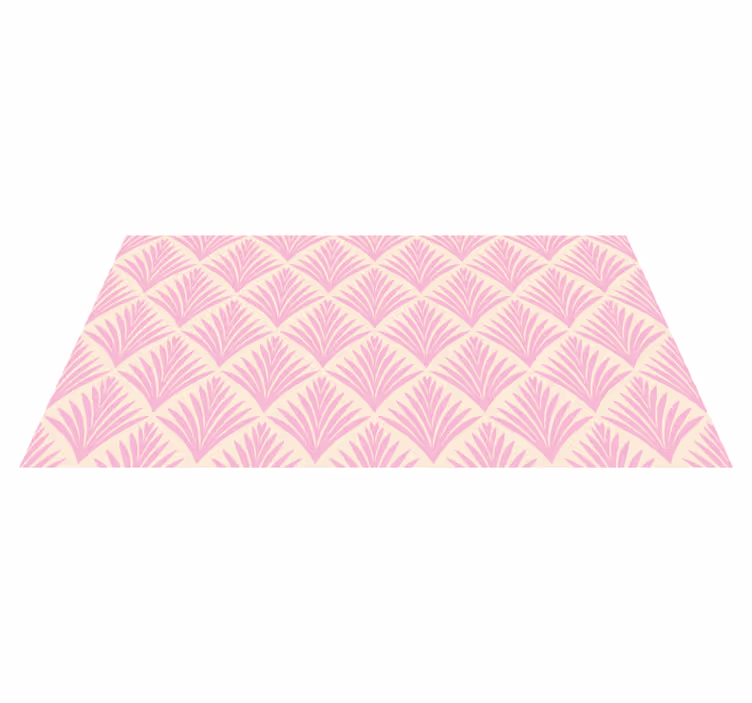Tapete vinílico flores e plantas padrão rosa elegante - TenStickers