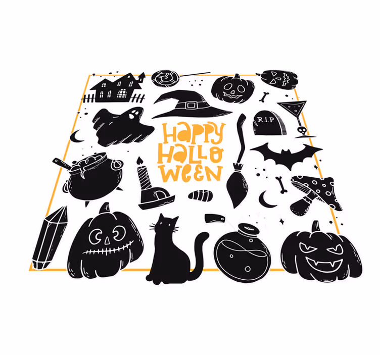 Tapete vinílico halloween símbolos festivos - TenStickers