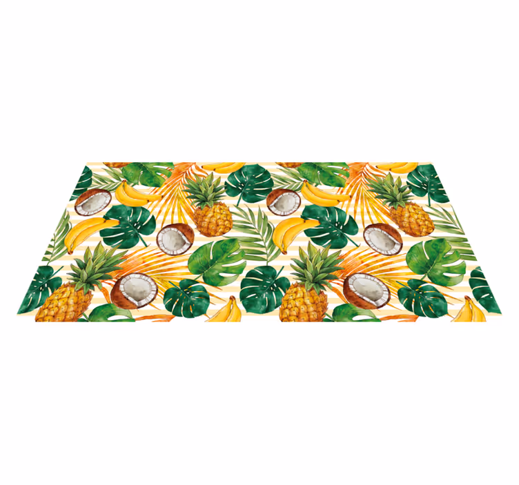Tapete vinílico cozinha paraíso das frutas tropicais - TenStickers