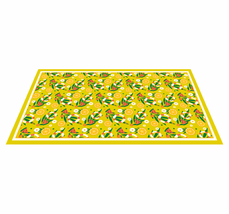 Tapete vinílico mosaico padrões cítricos brilhantes - TenStickers