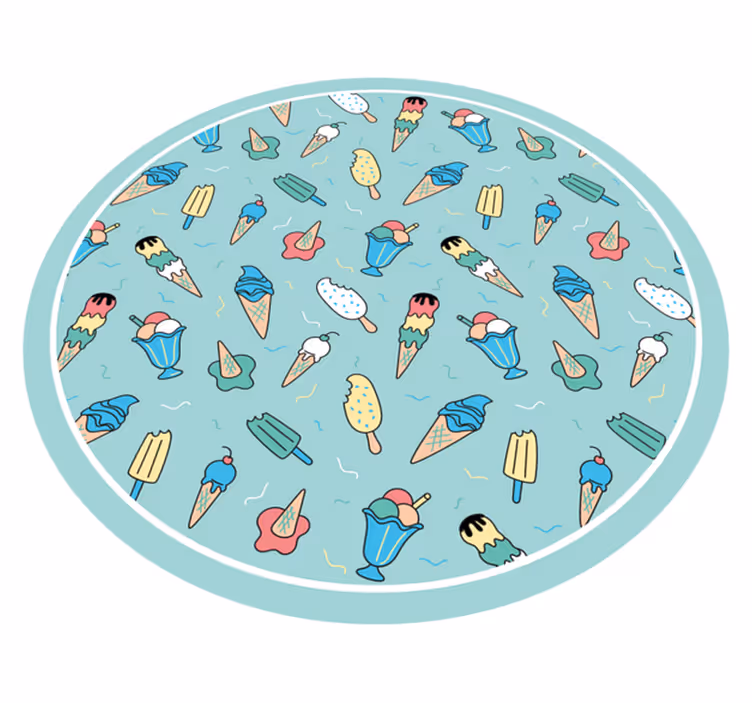 Tapete em vinil infantil alegria de guloseimas congeladas - TenStickers