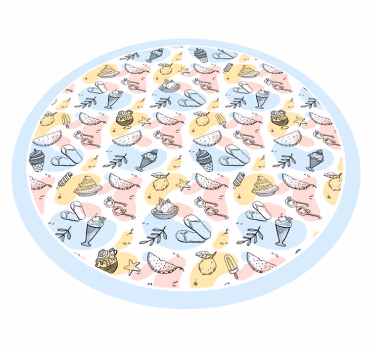 Tapete em vinil infantil coleção de doces deliciosos - TenStickers