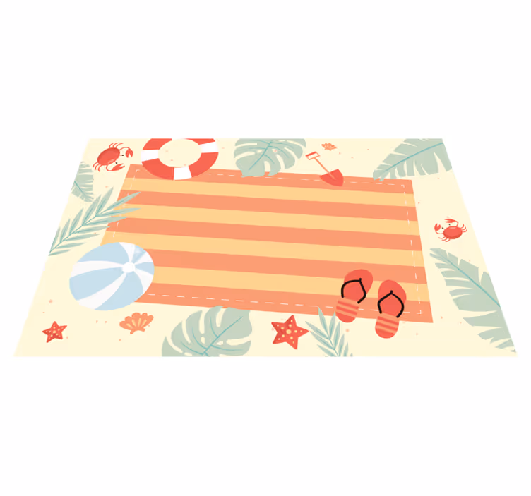 Tapete em vinil infantil cena de vibrações de verão - TenStickers