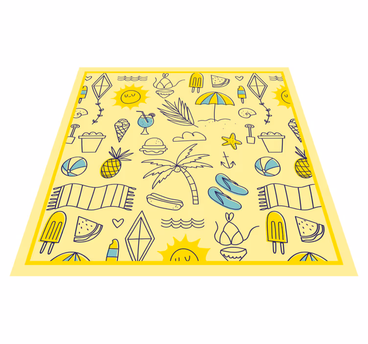 Tapete vinílico eventos vibrações de praia ensolarada - TenStickers