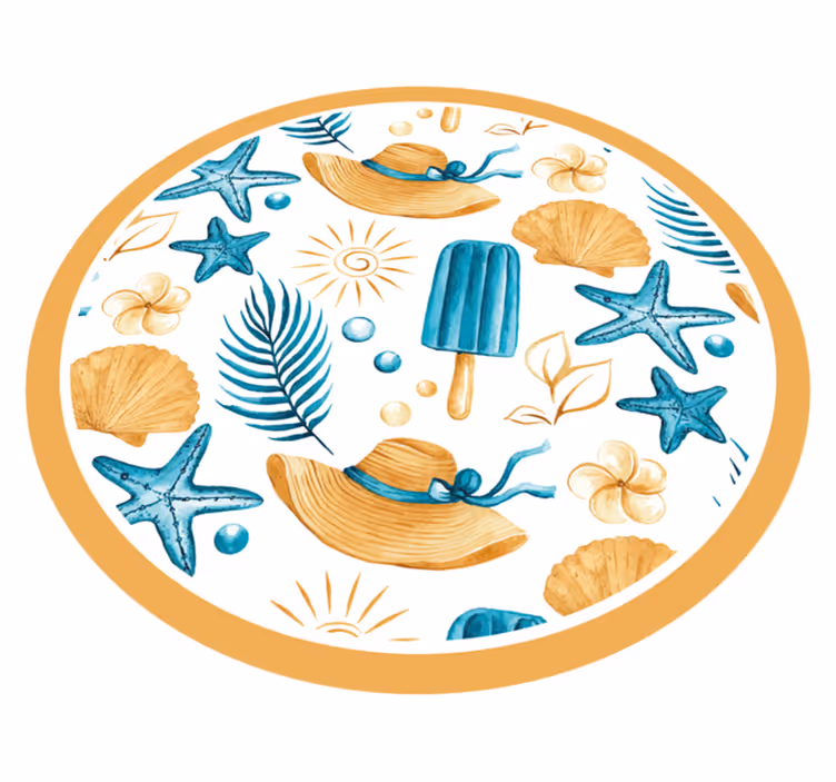 Tapete vinílico natureza vibrações de férias de verão - TenStickers