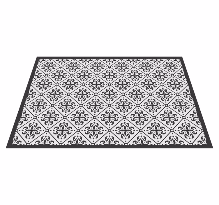 Tapete de azulejos com padrão clássico em estilo vitoriano - TenStickers
