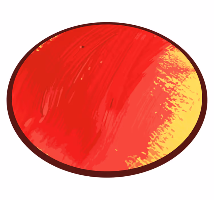 Tapete vinílico moderno tinta vermelha fundo amarelo - TenStickers