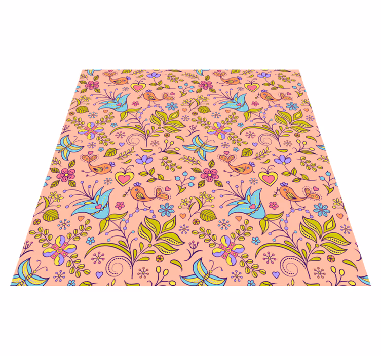Tapete vinílico flores e plantas motivo floral de primavera - TenStickers