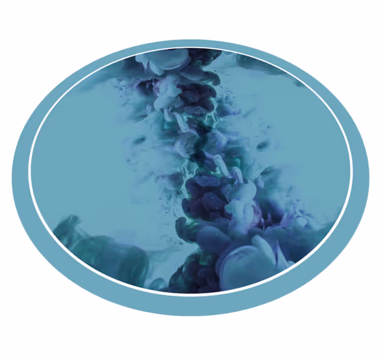 Tapete vinílico casa de banho ondas fluidas azul-petróleo - TenStickers