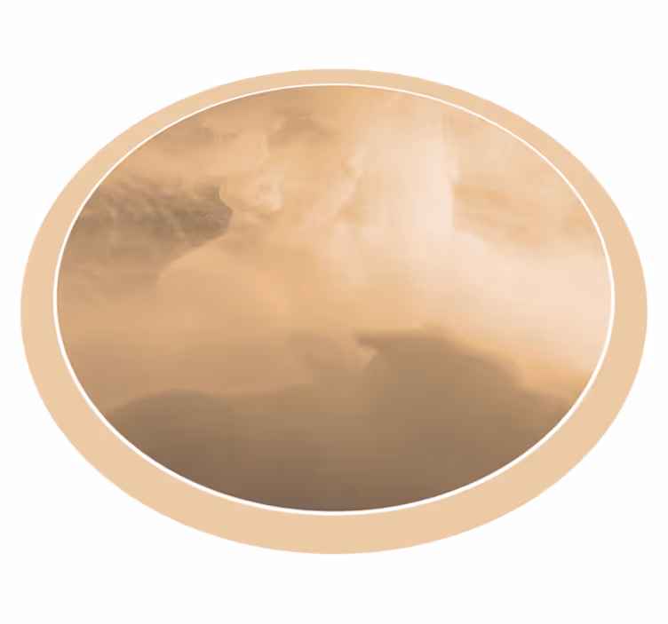 Tapete vinílico casa de banho ondas suaves de creme - TenStickers