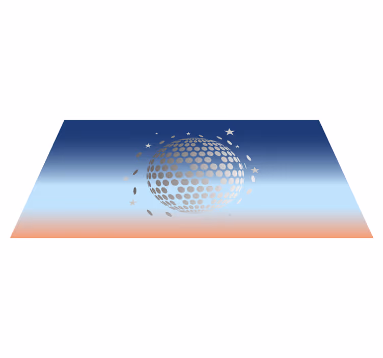 Tapete vinílico estrelas design de esfera celeste - TenStickers