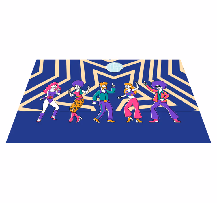 Tapete em vinil infantil festa de dança disco - TenStickers