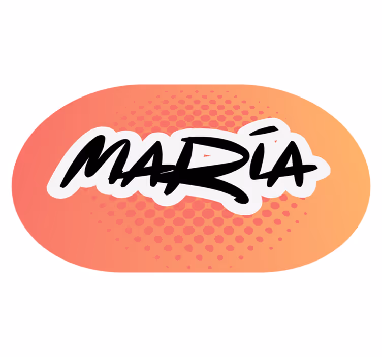 Tapete vinílico com nome design personalizado - TenStickers
