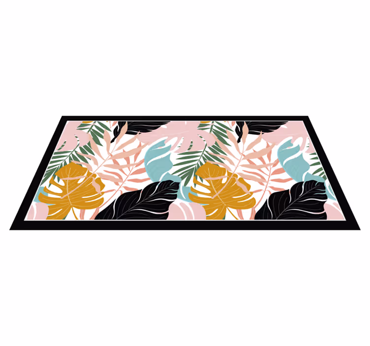 Tapete vinílico natureza paleta de folhas tropicais - TenStickers