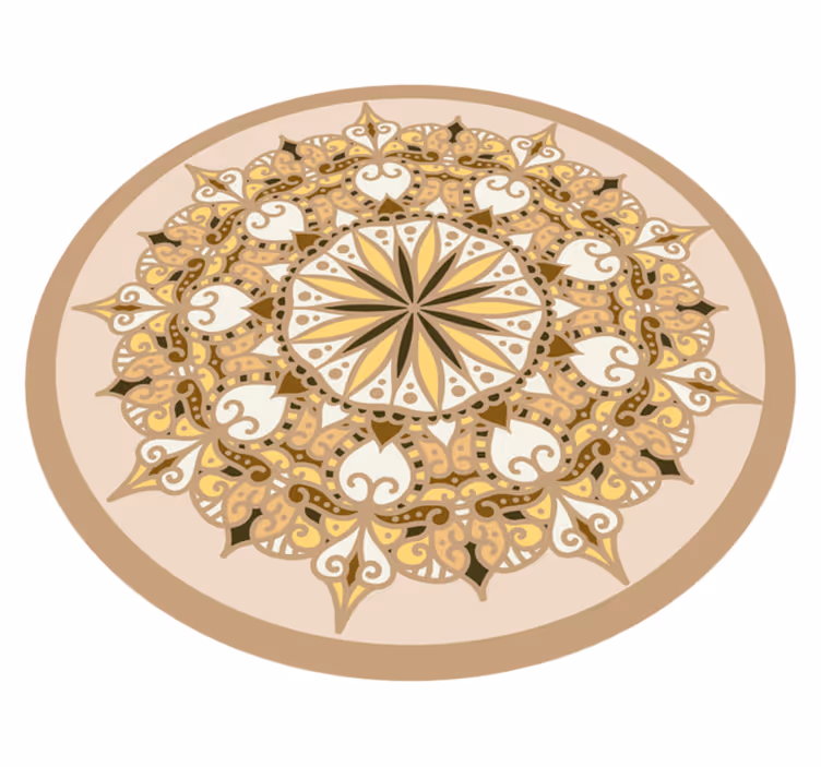 Tapete vinílico de mandala mandala dourada elegante - TenStickers