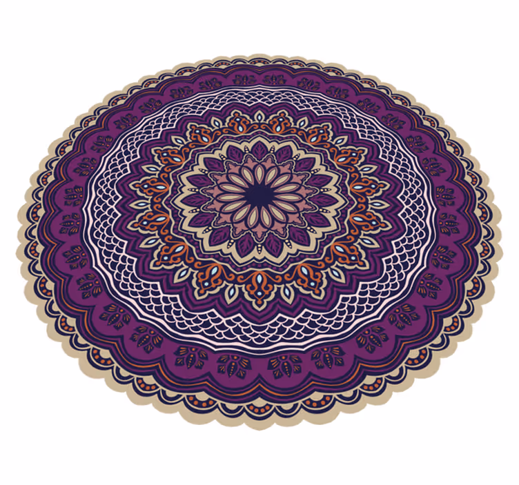 Tapete vinílico de mandala design roxo vibrante - TenStickers