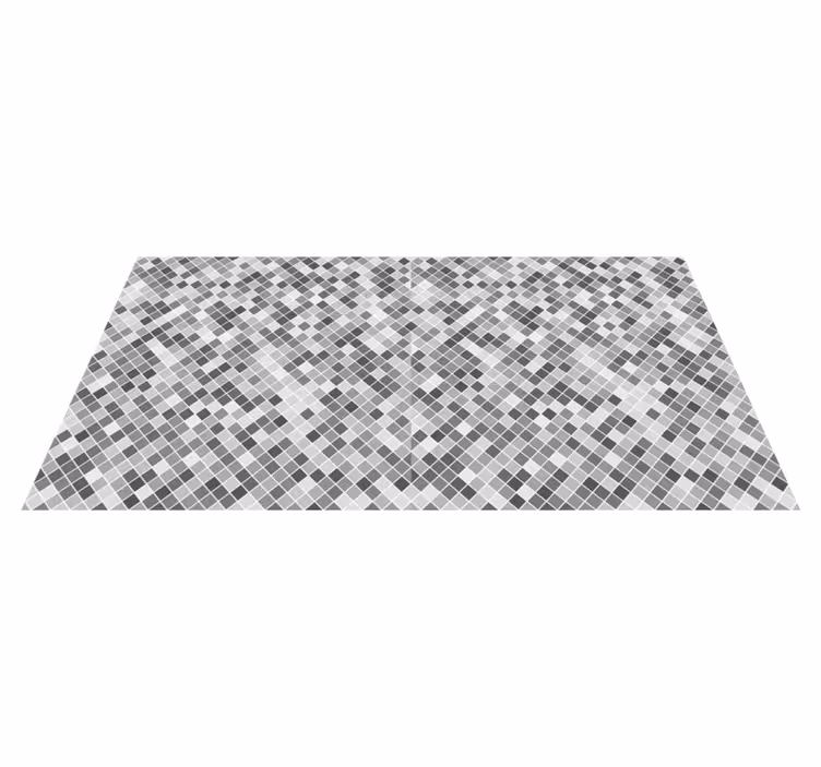 Tapete vinílico casa de banho mosaico cinza - TenStickers