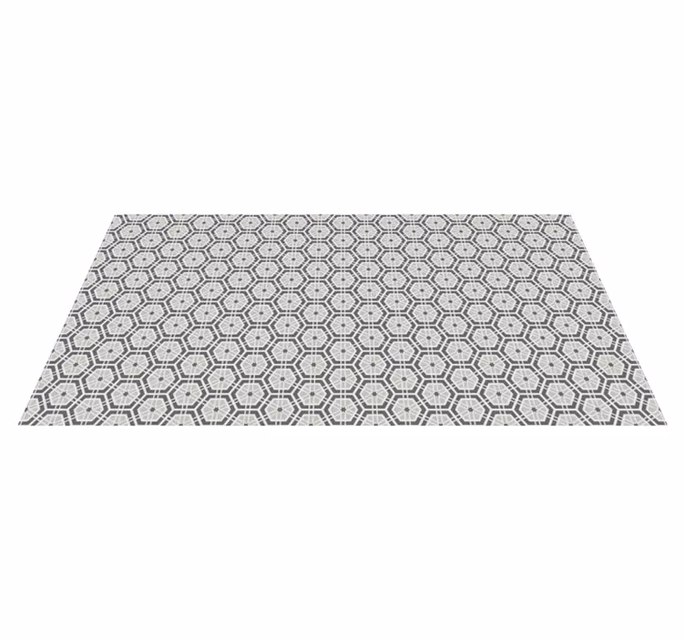 Piso de casa de banhode padrão cinza ornamental - TenStickers