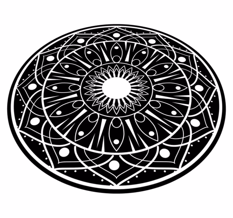 Tapete vinílico de mandala com motivo elaborado - TenStickers