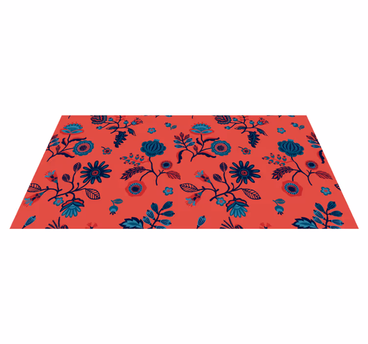 Tapete vinílico flores e plantas estampa floral vibrante - TenStickers
