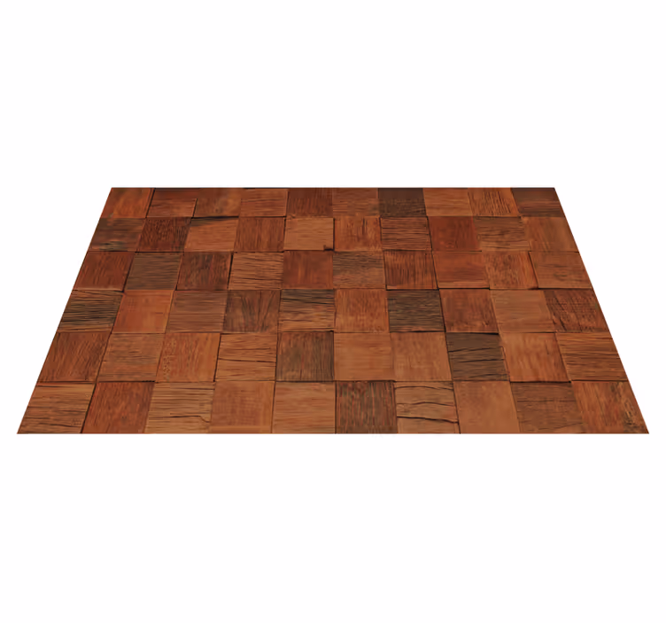 Tapete quadrado de vinil com padrão de madeira e efeito de madeir - TenStickers