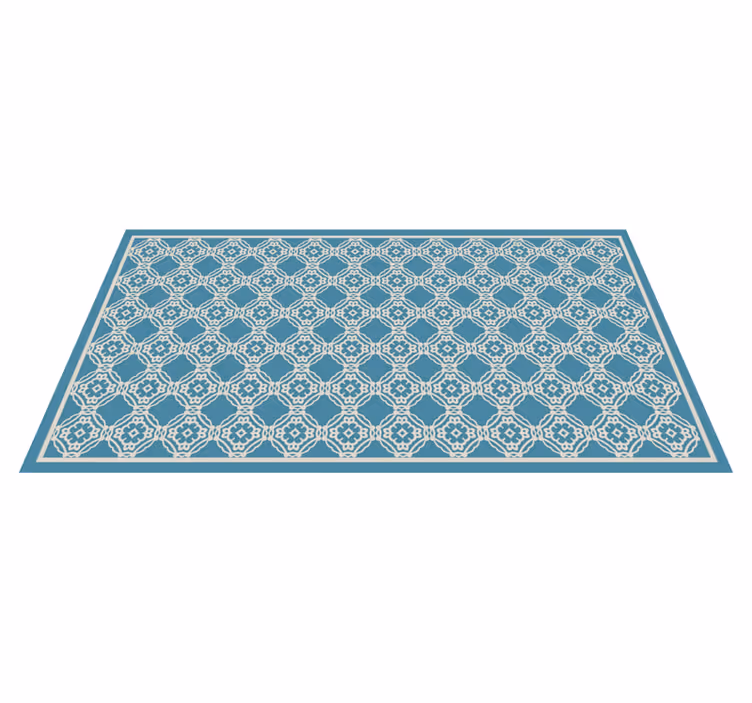 Tapete vinílico mosaico composição azul elegante - TenStickers