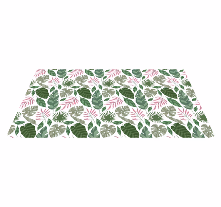 Tapete vinílico natureza com motivos de folhagens tropicais - TenStickers