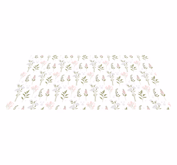 Tapete vinílico flores e plantas estética padronizada - TenStickers