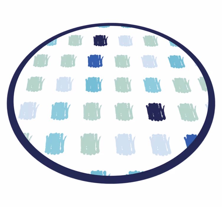 Pinceladas em tons de azul tapete de vinil nórdico - TenStickers