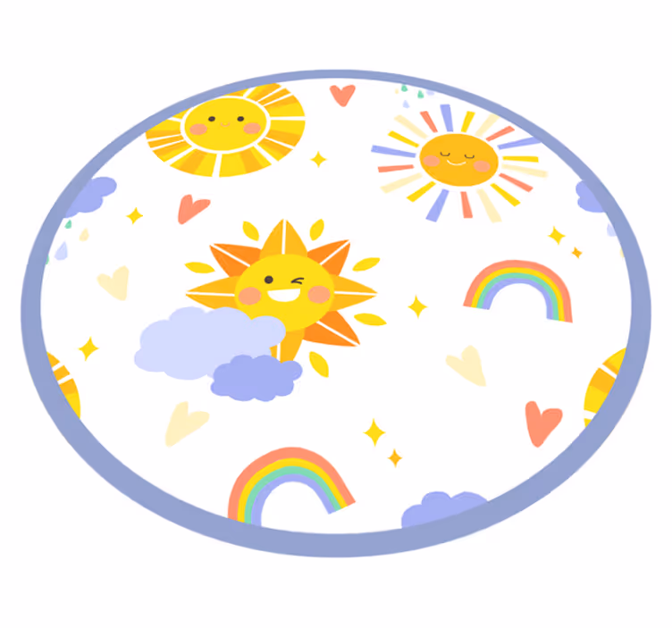 Tapete vinílico infantis sorrisos ensolarados deleitam - TenStickers