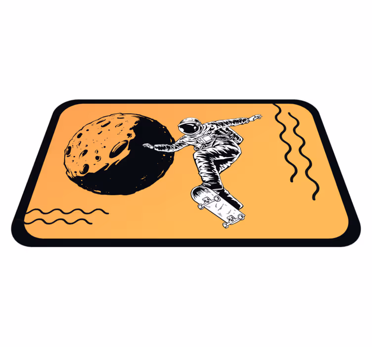 Tapete em vinil infantil astronauta skatista - TenStickers