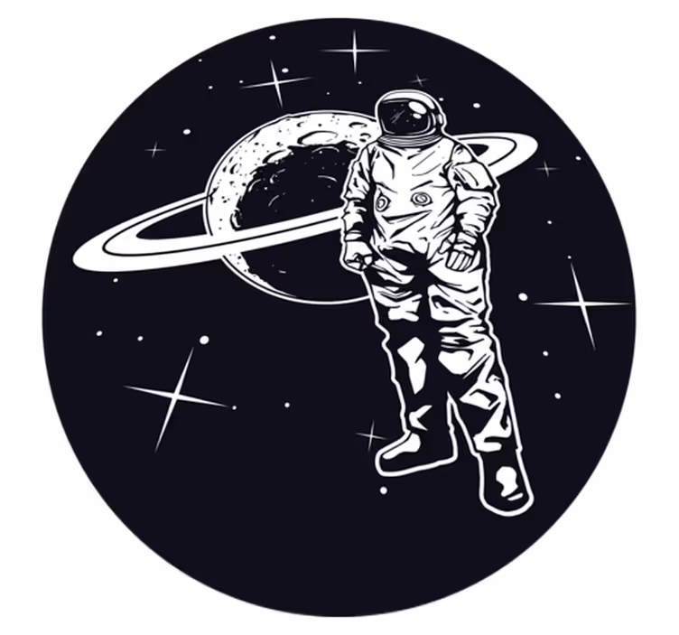 Tapete vinílico estrelas cosmonauta no cosmos - TenStickers