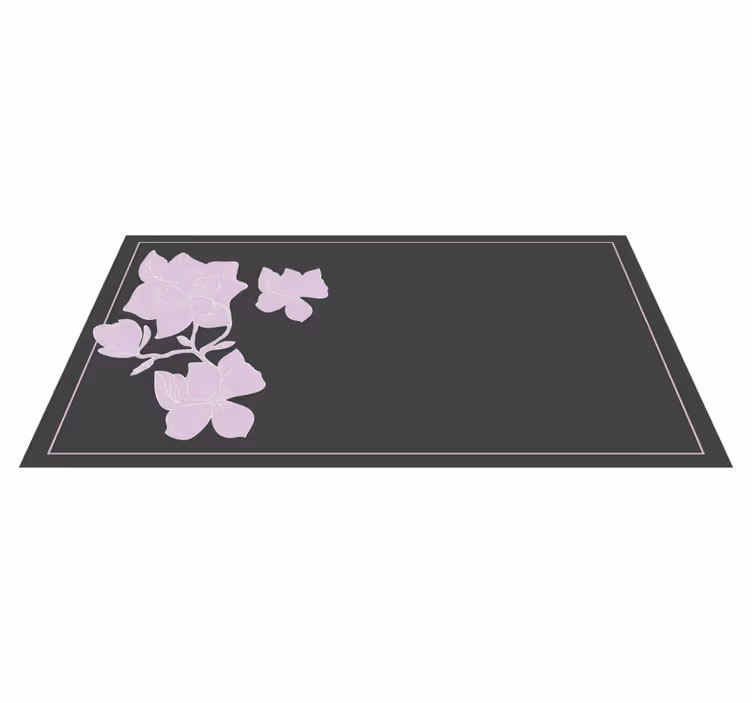 Tapete vinílico flores e plantas arranjo rosa - TenStickers