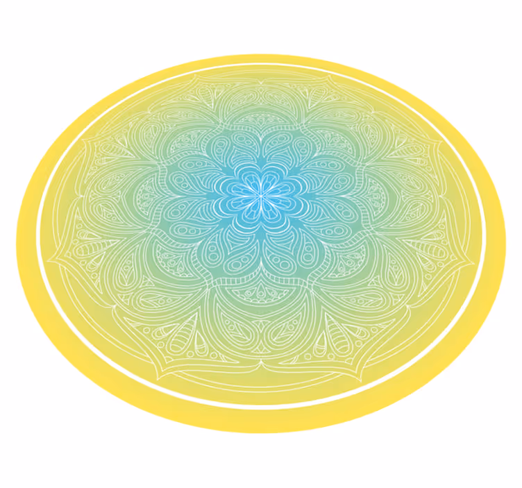 Tapete vinílico de mandala padrão floral intrincado - TenStickers