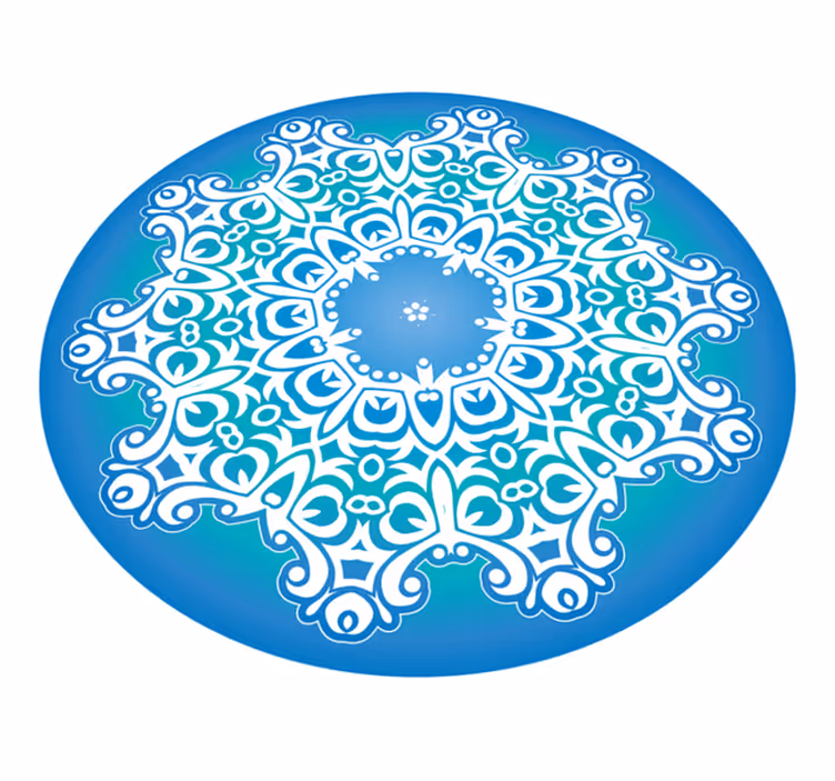 Tapete vinílico de mandala ornamento botânico elaborado - TenStickers