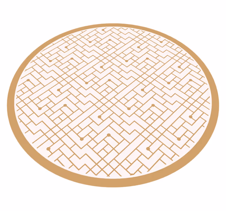 Tapete vinílico geométricas elemento dourado elegante - TenStickers